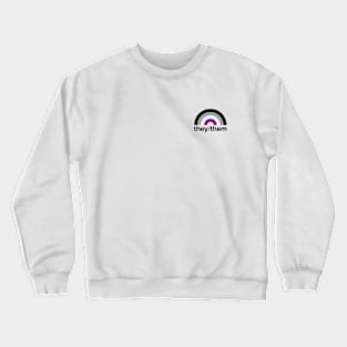 They/Them Pronouns Asexual Rainbow Crewneck Sweatshirt